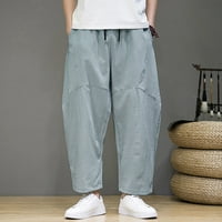 Eczipvz Duksevi za muškarce muške proljetne ljetne kaskalne pantalone u pantalonama u labavim pantalonama