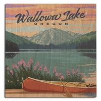 Lake Wallowa, Oregon, kanua jezero Scena Birch Wood Zidni znak