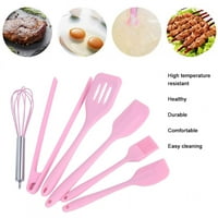 Pink Set Silikonski strugač, pribor za kuhanje, kuhinjski alat za premlaćivanje jaja za prženje mesa