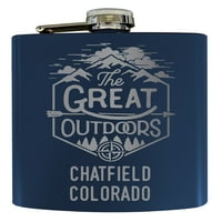 Chatfield Colorado Laser Graved Istražite otvoreni suvenir oz nehrđajući čelik ozljeznica