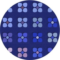 Ahgly Company u zatvorenom okruglom uzorkovima Zemljište plavi prostirke, 8 'okrugli