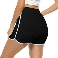 Dxhmoneyh Ženske kratke hlače Elastična struka za vuču Aktivni atletski kratki s džepovima Vježbajte