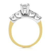 1. CTTW kamen princeza rezan dijamantni zaručni prsten 14k žuto zlato si2-i veličine 7