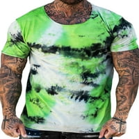 Capreze muški kratki rukav majica sa slobodnim dijelom CREW izrez Basic Top Beach Majica Tie Dye Ljetni