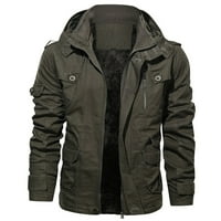 SNGXGN muške lagane pletene jakne za bom tople zimske kapute vodostaj jakna, zelena, veličina XL