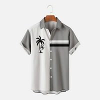 Zodggu Prodaja Havajske majice za muškarce Collown Moda Summer Trenusni bluza Labavi kratki rukav gumb