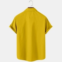 Majice rever za muške žute muške majice muške ljetne modne modne havajske majice kratkih rukava