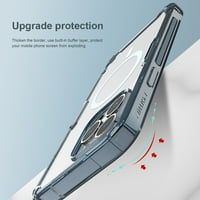 Magnetska jasna futrola za iPhone pro max, meka TPU Bumper Slim otporan na udarce sa magsafe bežičnom