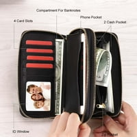 Womens Wallet Weat telefon za žene Zip oko novčanika Veliki kapacitet Duga torbica Kreditna kartica