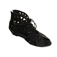 Wmkox8yii Ljetne dame cipele casual ženske cipele rimske ravne otvorene nožne sandale