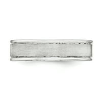 Carat u Karatsu Sterling Silver široki bend četkani ravna ždrebljuje maštanski prsten -7,5
