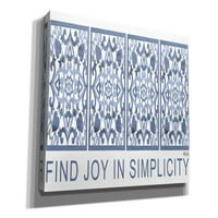 Epic grafiti 'Pronađite radost u jednostavnosti uzorka' Cindy Jacobs, platna Zidna umjetnost, 60 x20