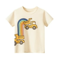 Booker Toddler Boys 'majice kratkih rukava Pamuk Casual Car Rainbow Graphic Crewneck Ljeto TOP odjeću