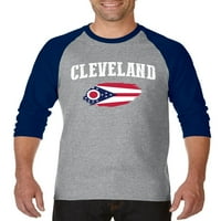 MMF - Muški majica za base na rukavu, do veličine 3XL - Cleveland