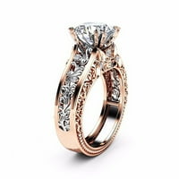 GDFUN Ženska boja za odvajanje ruže Zlatno prsten modni luksuzni vjenčani angažman cvjetni prsten ženski