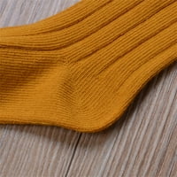 Gureui Toddler novorođenčad dječake Dječji termalne čarape, punu boju pamučna jednobojna za zaštitu