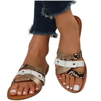 Dezed ženske klizne sandale ravne cipele dame dame plaže sandale Ljeto Neklizajuće uzročno kauče Smeđe