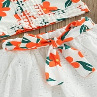 Thefound divne dječje djevojke odjeća cvijeće čipke špagete remen kamisole + izdubljena suknja sa setovima