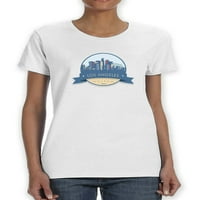 Skyline značka Los Angeles City Women White Majica, Ženska velika