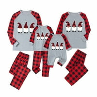 Absuyy podudaranje za obiteljsko zagrijavanje božićno toplo tiskovina pidžama dvodijelna mama postavljena