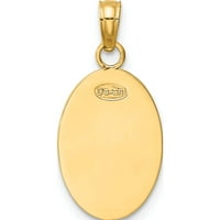 14k žuto zlato Saint Christopher Medalja napisana u Peru K5081