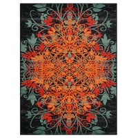Rugsotički tepisi Machine tkani toplotni, cvjetni polipropilenski prostirki, višebojni, 5'x8 '