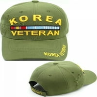 Koreja ratna veterana vrpca sjena muška kapa [bejzbol kapa - maslinasto zeleno - podesivo]