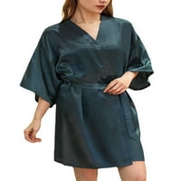 Žene Robe Kimono spavaća odjeća Satin Cartrobe Noćna odjeća Pajama haljina djeveruša na noćne morske