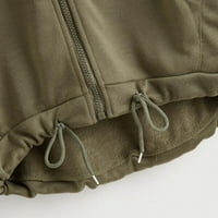 Hoodies za žene Pulover Grafički modni ženski džepni džep sa kapuljačom dugih rukava Labavi kaput, vojska