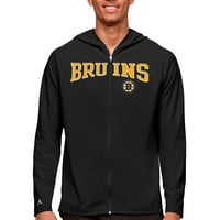 Muške antigua Black Boston Bruins Legacy puni zip hoodie