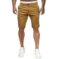 Muški ljetni modni casual tanki čvrsti boja kopča zatvarača hlače duge kratke hlače za muškarce