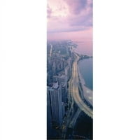 Panoramske slike PPI38649L Pogled iz zgrada u gradu Chicago Illinois USA Poster Print panoramskim slikama