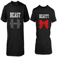 Košulja za beauty & Beast Par majica koja odgovara par majicama