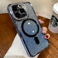 Za Apple iPhone Magsafe Case Bling Glitter Postavljanje TPU dijamantski okvir Sklapani mekani poklopac