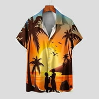 Havajska majica Muška havajska 3D ne-pozicionirana majica s kratkim rukavima kratka rukava Plaža Top