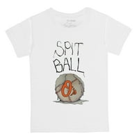 Mladi maleni otvor bijeli Baltimore Orioles Pljuje loptu majica