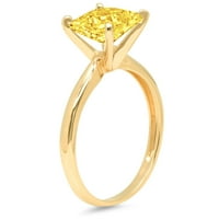 1.5ct princeze Cut Yellow Simulirani dijamant 18k žuti zlatni godišnjički angažman prsten veličine 9.25