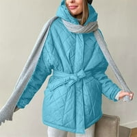 Cocopeaunt žene toplo naduvani kaput debeli jaknu srednjeg klizanja u trendy Jesen zimski kapuljač s