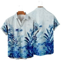 Elbourn Porodično podudaranje dugme Down majica kratkih rukava Ležerne modne majice Havajii Prozračne