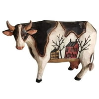 Smolna krava figurica seoska kuća kravlje skulptura ukrasna krava statua kravljeg plovila