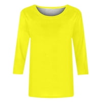 Ženski ljetni vrhovi modni ispisani labavi majica rukava bluza okrugli vrat casual vrhovi
