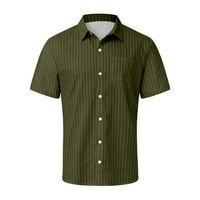 Homodles muške košulje kratkih rukava - na prodaju prugasta reverjska vojska zelena veličine l