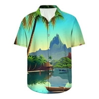 Muške labave košulje Popust Modne majice kratkih rukava Lapel pulover Havajska plaža Prodaja odjeća