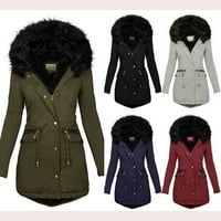 Zimski kaputi za žene debela topla odjeća Čvrsta boja plus veličine gornje odjeće patentni patentni