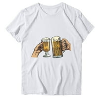Žene ljeto pivo Ispiši majice Osnovni okrugli vrat Majice kratkih rukava Ležerne prilike Comf Slim Fit