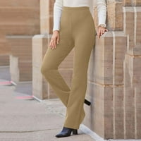 WHLBF Clearence Ženske hlače u boji Slim Fit Flare Solid Suit pants Leisure Pantalone Solid