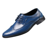 Muški sjajni Oxford cipela prozračna izdubljena haljina cipele radne noNSLIP niske top oxfords plavi