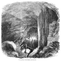Kentucky: Mammoth pećina. Maltrom unutar mammota pećina. Graviranje drveta, engleski, 1859. Print poster