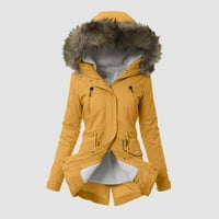 IOPQO Womens Coats Fleece Jacket Women Dnevno plus veličina zimski kaput reverl ovratnik jakna s dugim