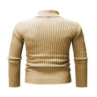 Sutnici muški džemper s visokim ovratnikom pulo boja tople turtleneck dugih rukava pletena pulover zimske